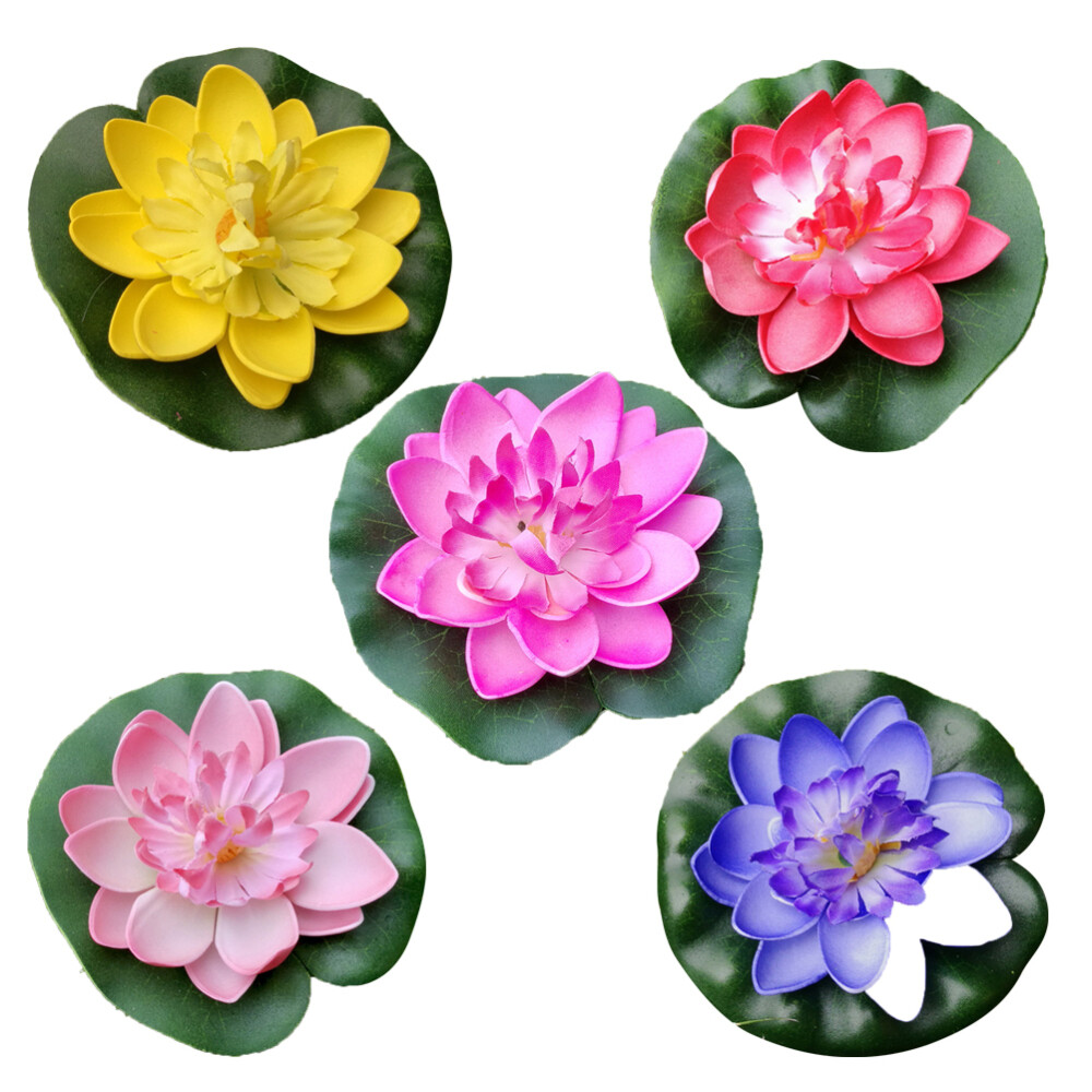 5Pcs Water Lillies Ponds DIY Floral Simulation Artificial Plant Flowers Decor