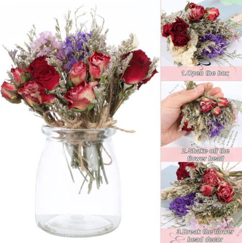 10 Pack Dried Flower Forget Me Not Bouquets Natural Dried Flower with Stem