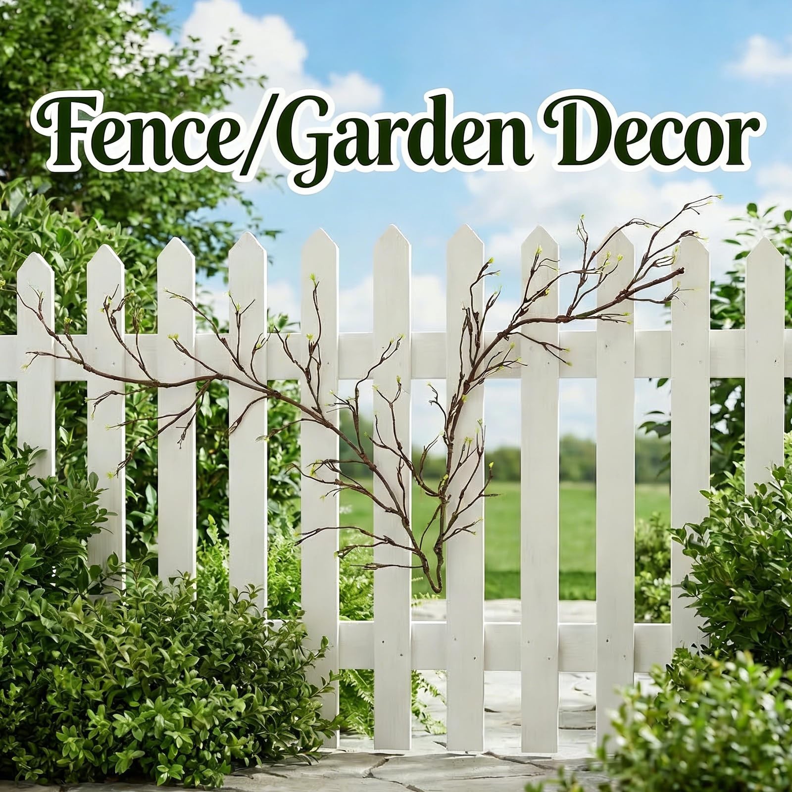 118″ Artificial Willow Leaf Garland – Bendable Floral Vine for Home Decor, Patio