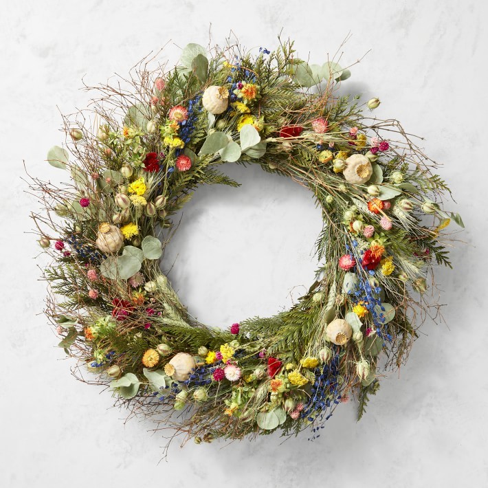 Garden Party Door Wreath-Williams Sonoma|38709