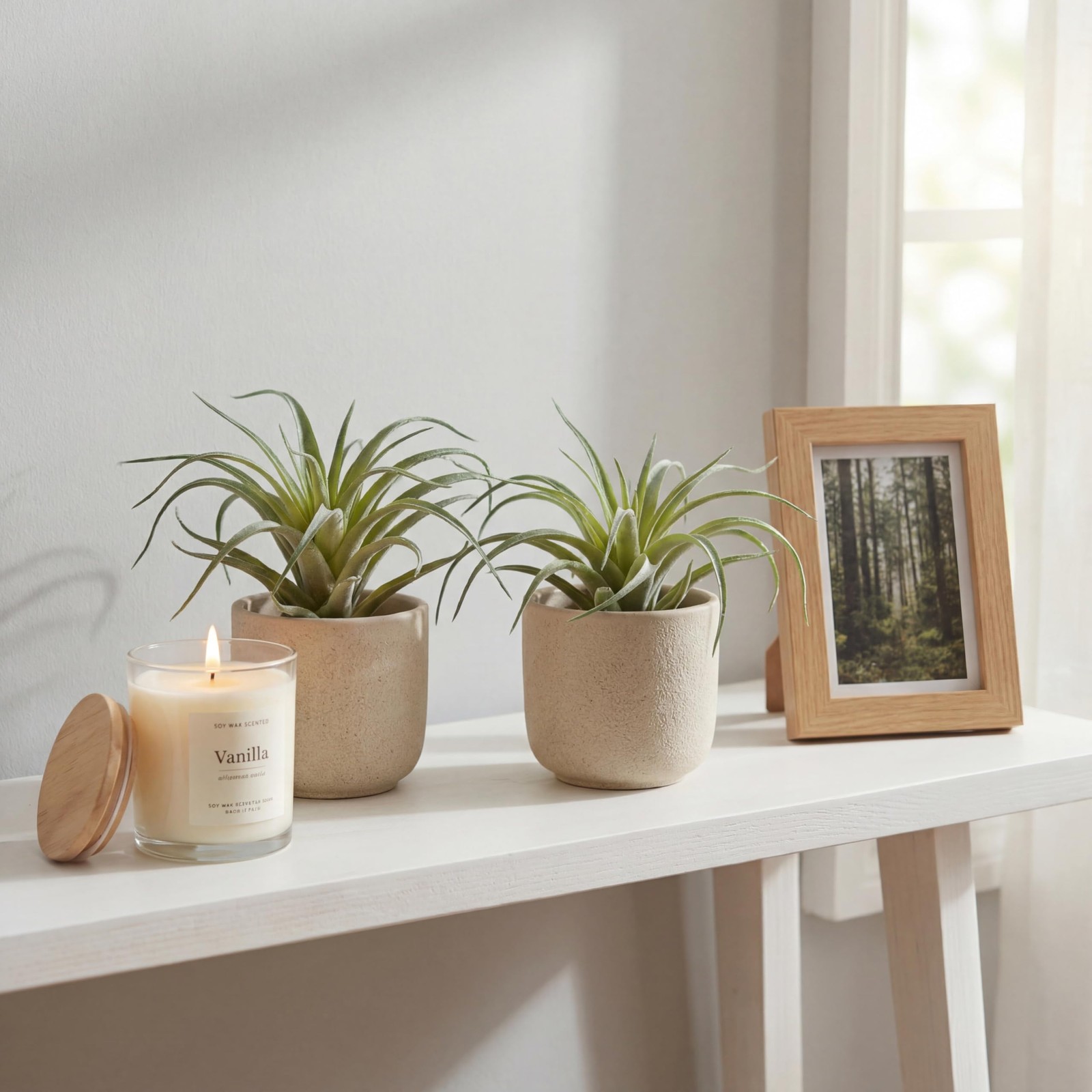 Artificial Plants & Greenery 2Pcs Faux Decor Set Ultra Realistic Artificial A…