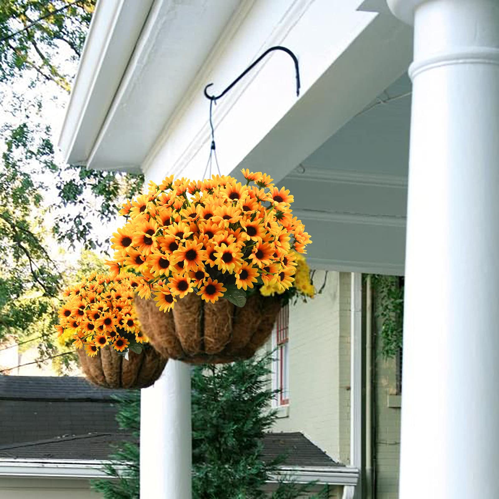 6 Bundles Sunflowers Artificial Flowers Daisy Mums Fake Flowers Outdoor UV Re…
