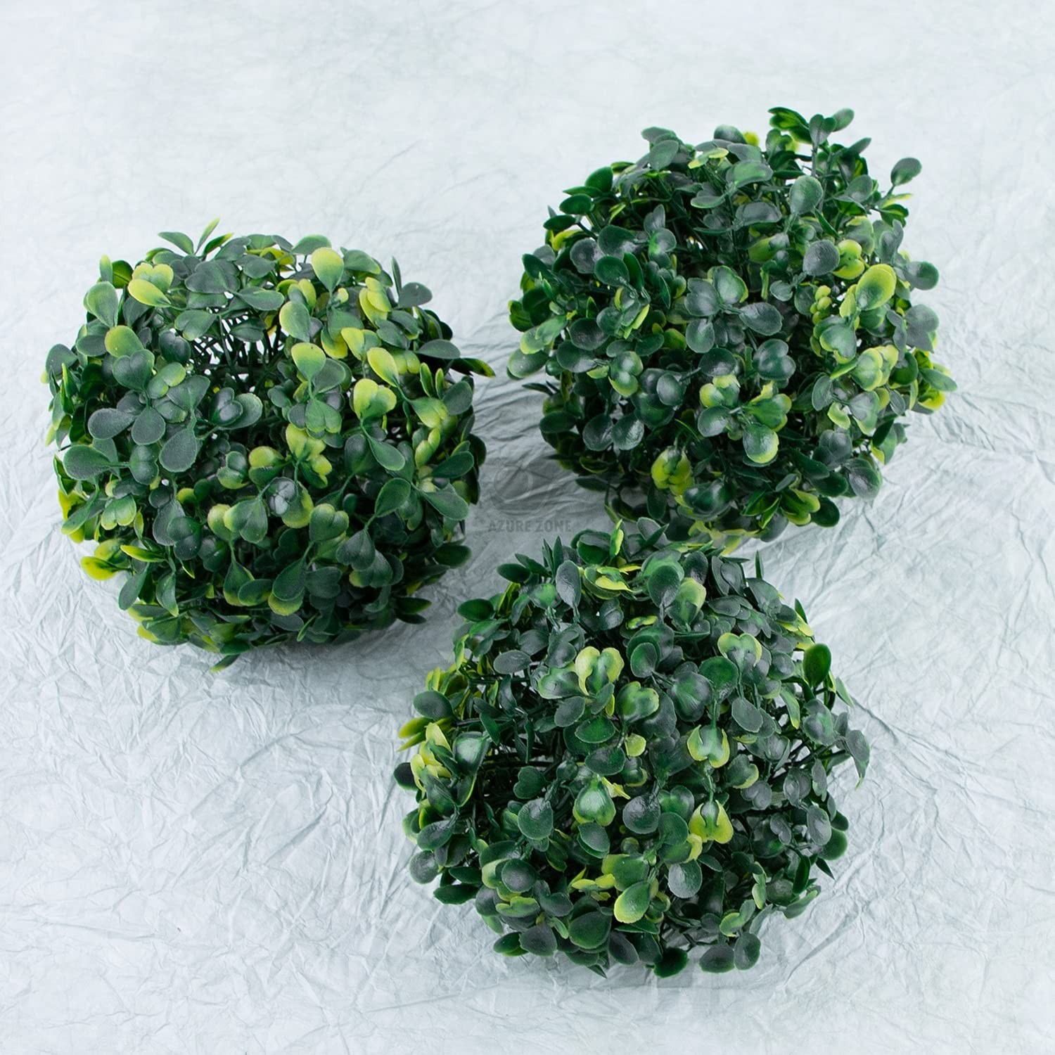6 PCS 4 Inch Artificial Boxwood Topiary Green Plant Balls Decorative Greenery