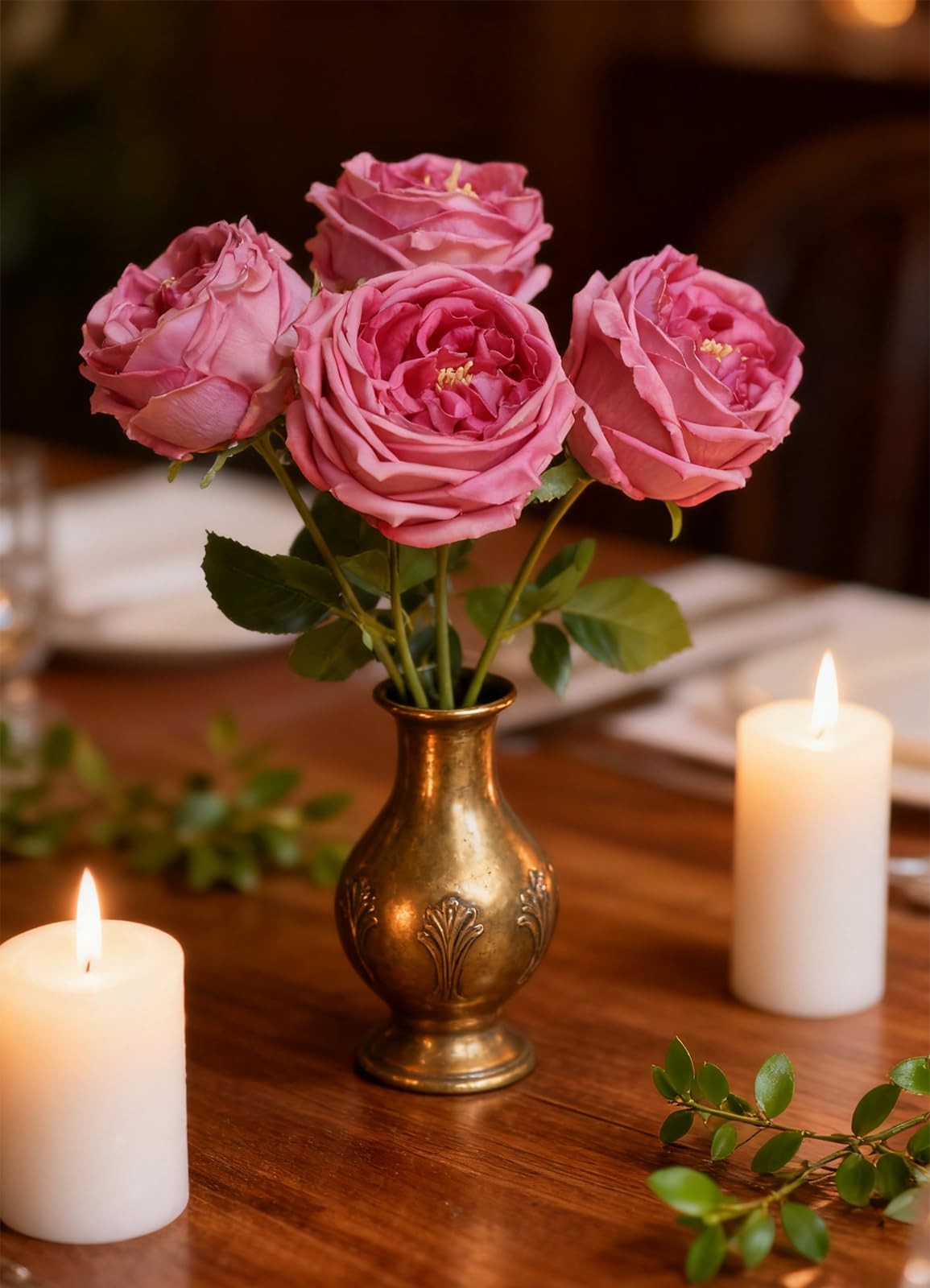 Purple Roses Artificial Flowers Real Touch Roses With Stems Faux Peony Flower…