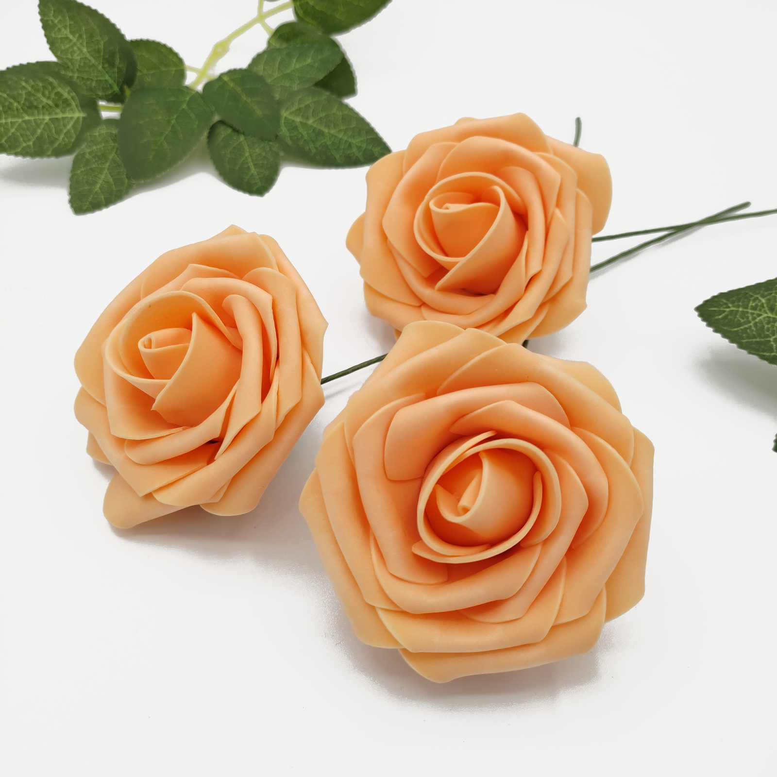 US 25 Artificial Rose Flower Floral Bridal with Stem Wedding Bouquet Decoration