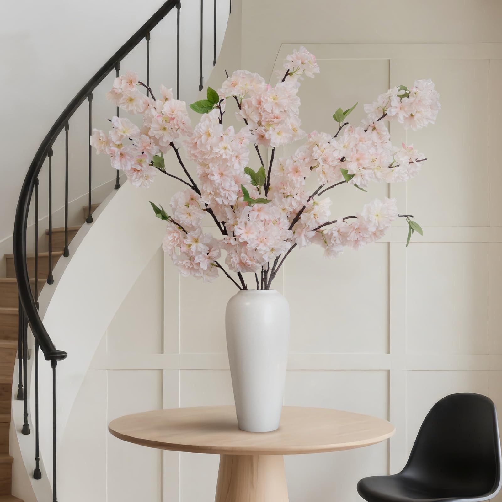 47.2 inches Cherry Blossom Branches, 3 Pieces Artificial Flower Branches, Ext…