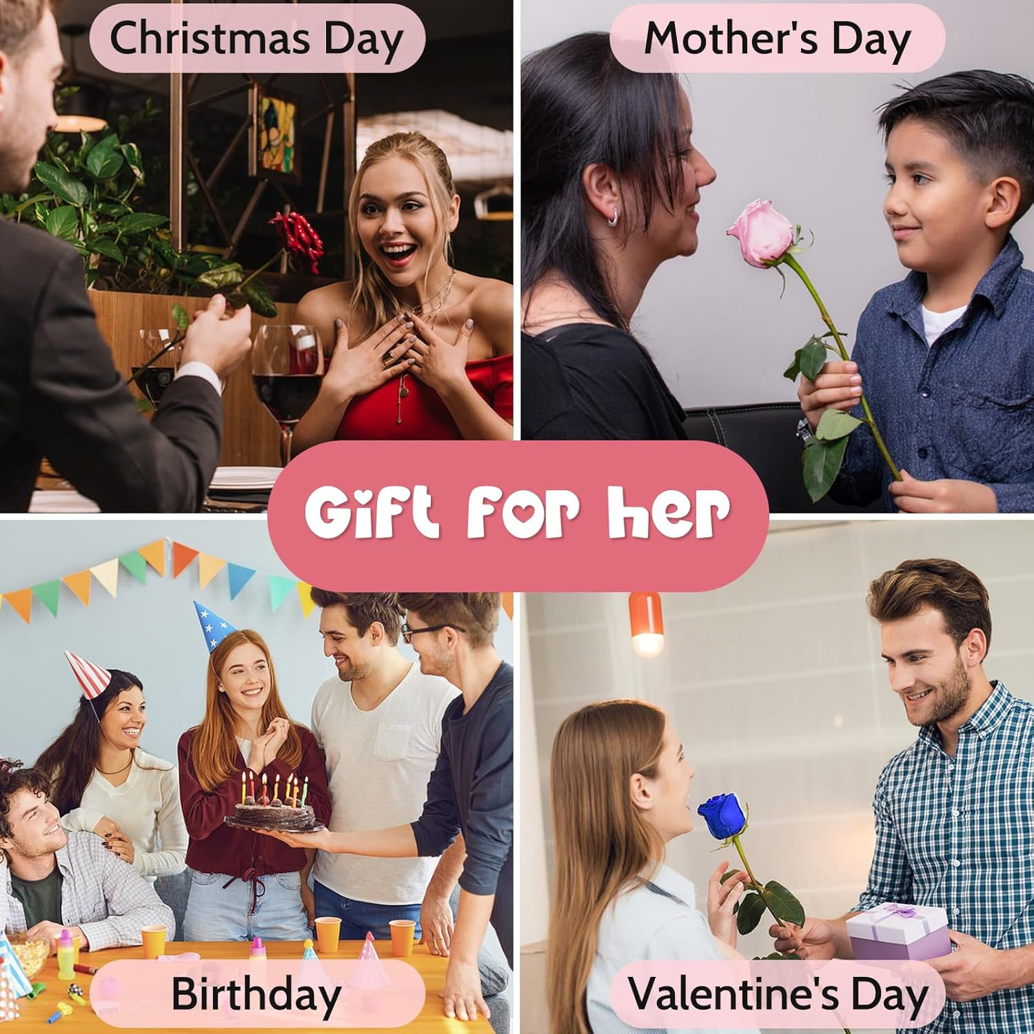 Preserved Flowers Rose Gifts for Women, Mothers Day Rose Flowers Gifts for Mom,