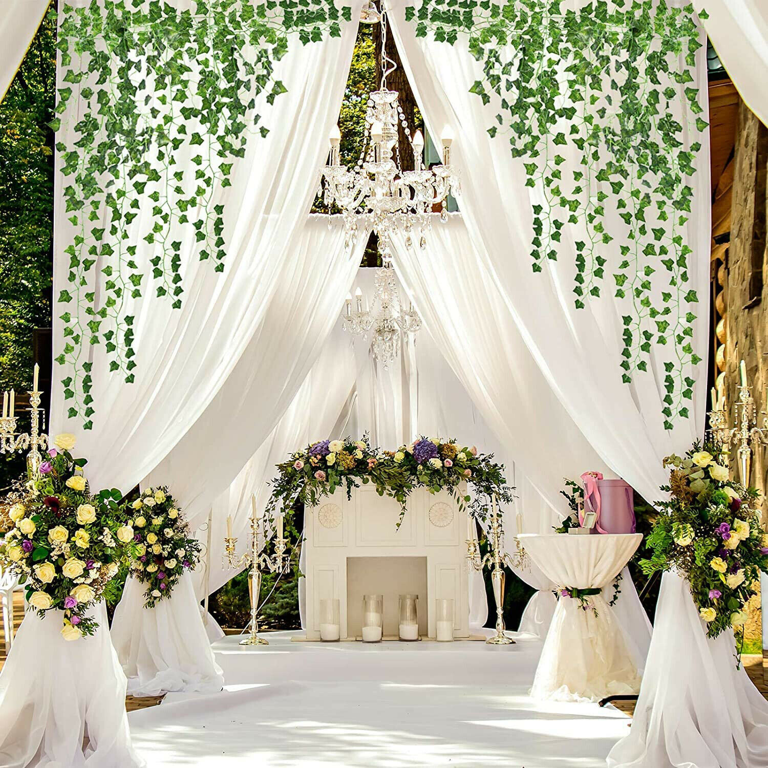 6PCS Fake Ivy Leaves Artificial Greenery Vines For Decor Room Decor Garland USA