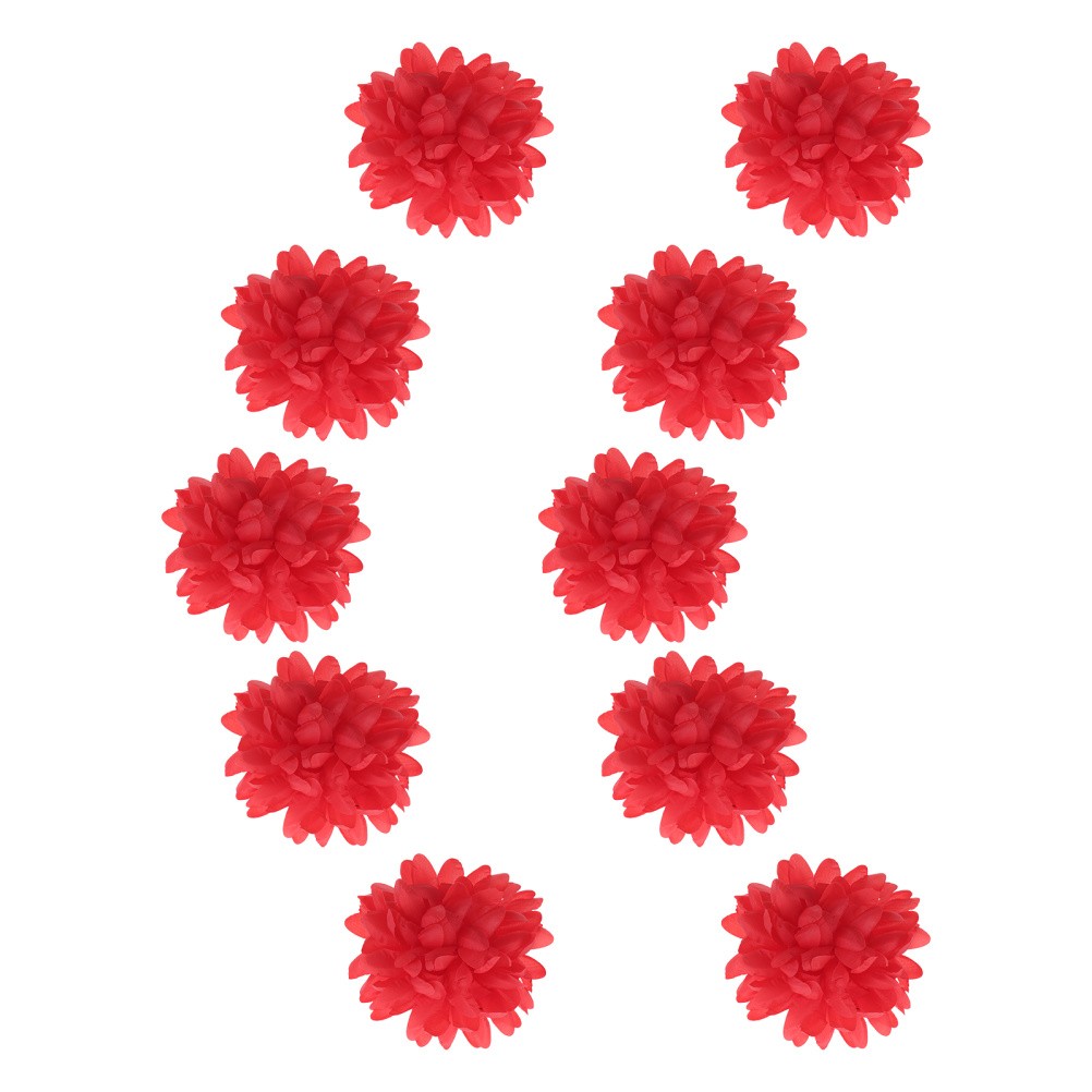 10 Pcs Chrysanthemum Flowers Artificial Red Faux Chrysanthemums Large