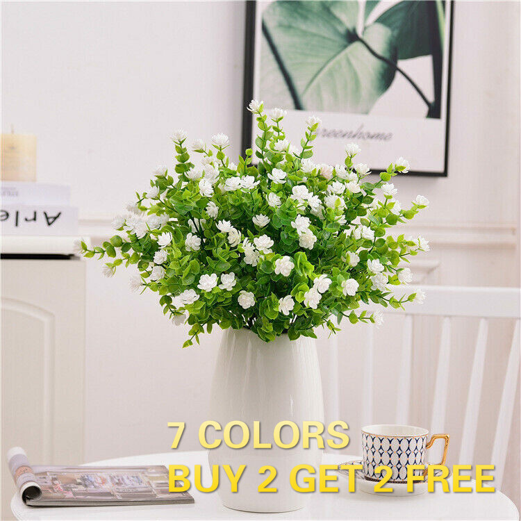 7 Colors Artificial Fake Flower Lotus Home Decor Outdoor UV Protection Floral