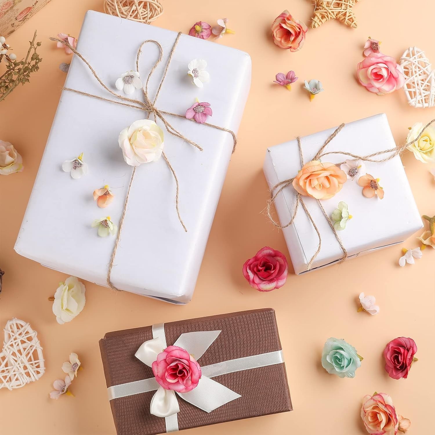 174 Pcs Mini Silk Flowers for DIY Crafts, Wedding Decor, and Home Decoration