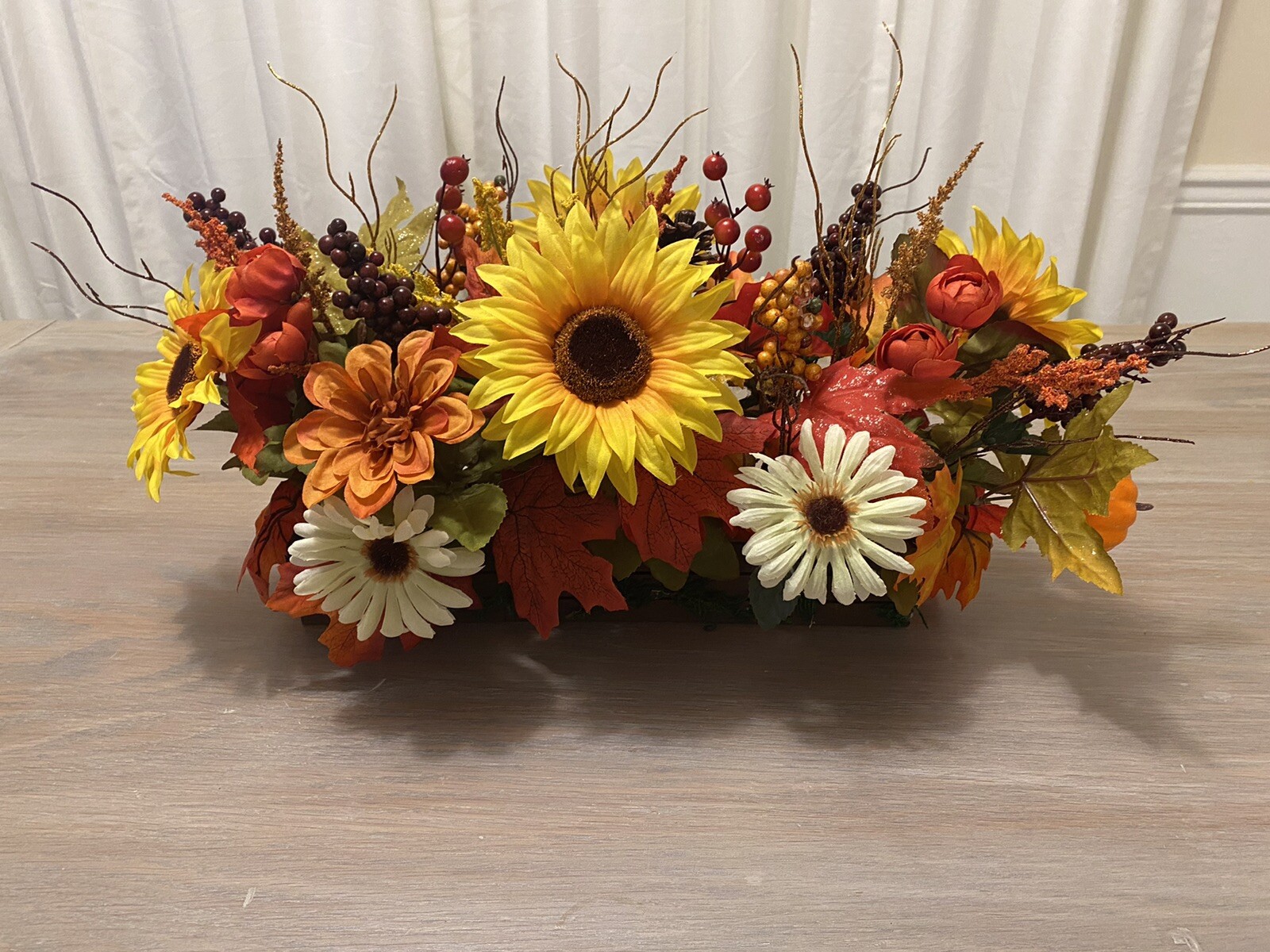 Fall Floral Centerpiece. Sunflower Floral Centerpiece. HALLOWEEN SALE!!!!
