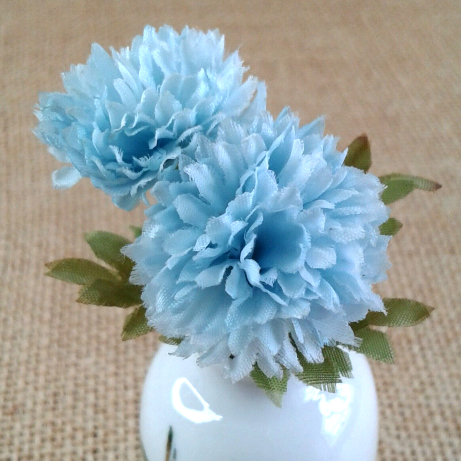 Soft Blue Floral Decor Original Porcelain Vase Country Chic Special Gift 1445