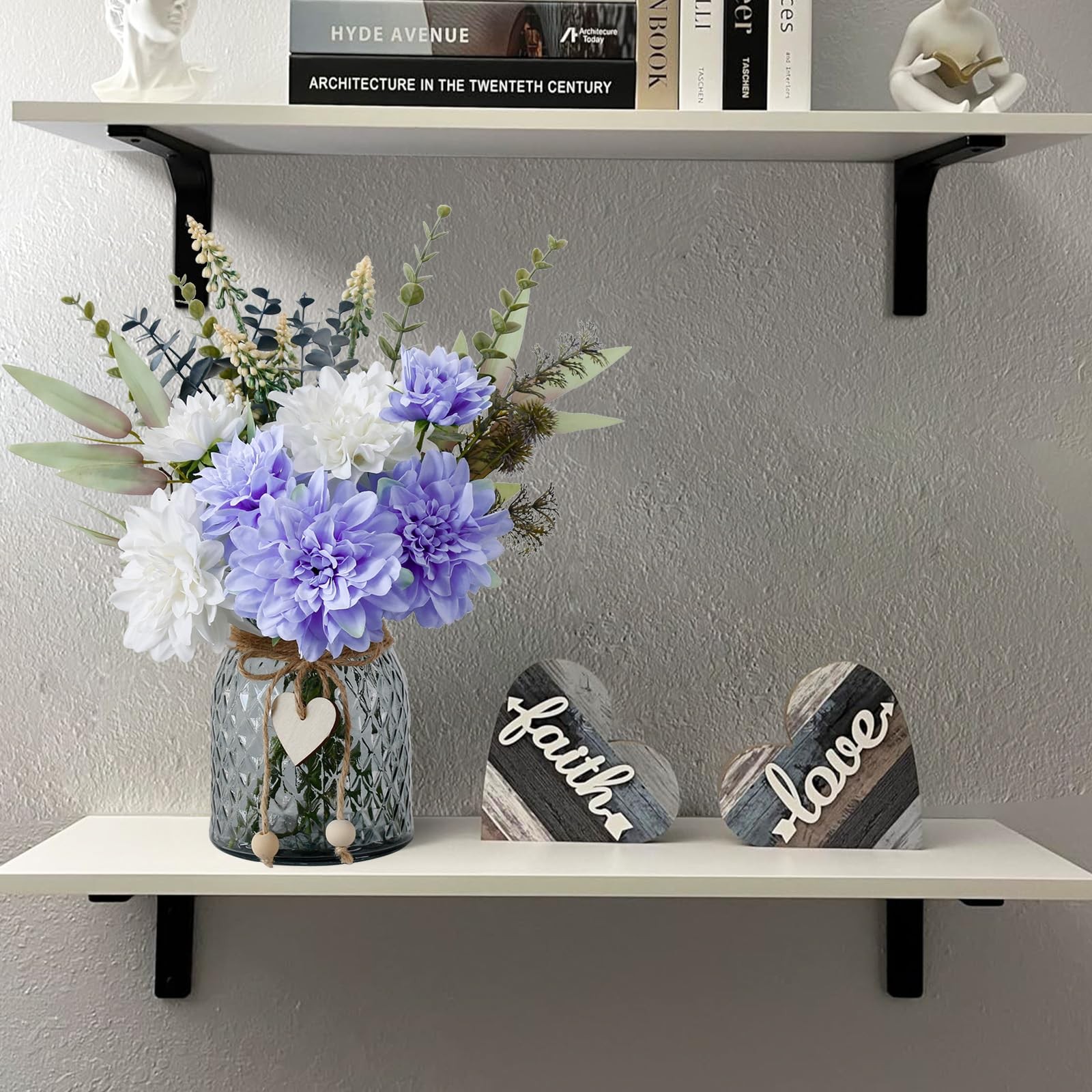 Fake Artificial Flowers In Vase Table Centerpieces Dining Room Decor