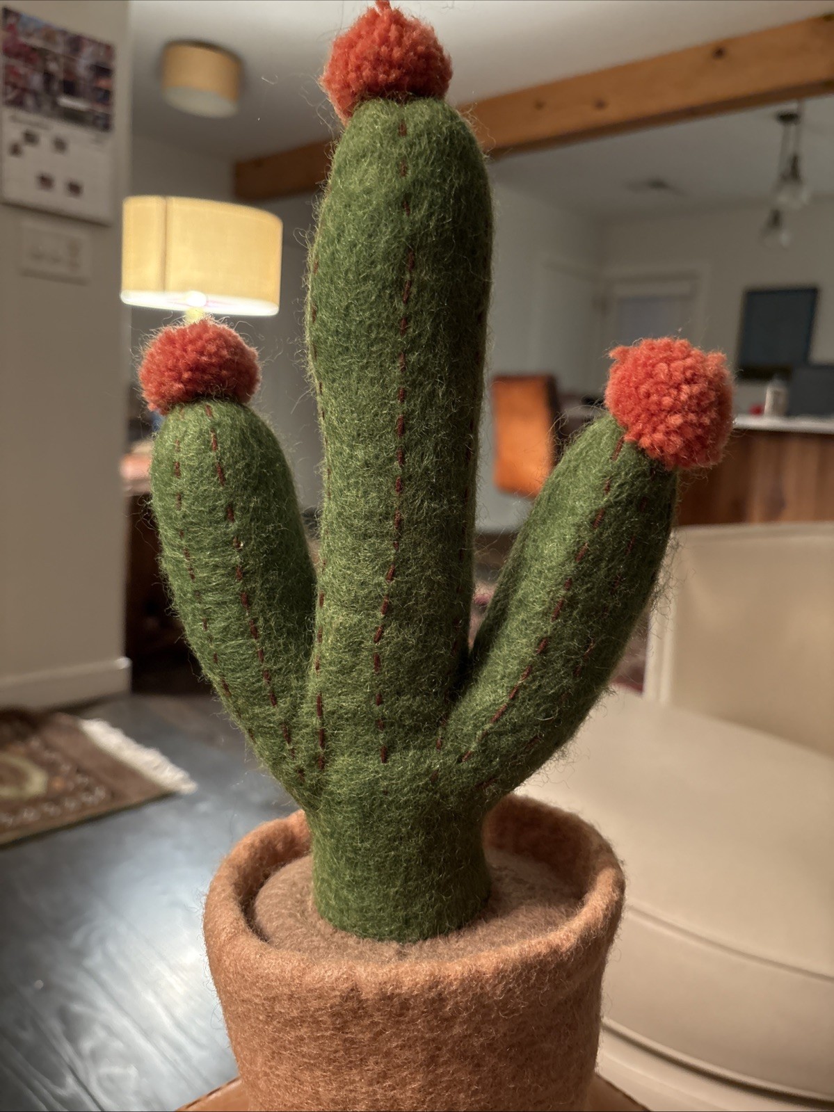 Handmade Felted Cactus Wool Desert Style 15” Southwest Decor Adorable