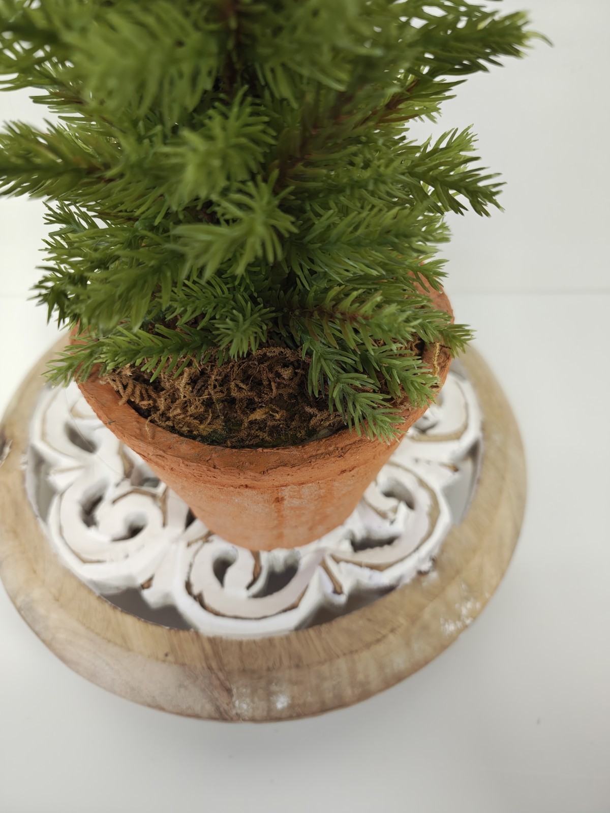 Pottery Barn Faux Cedar Topiary Tree Terracotta Pot Rustic Farmhouse Decor 14″