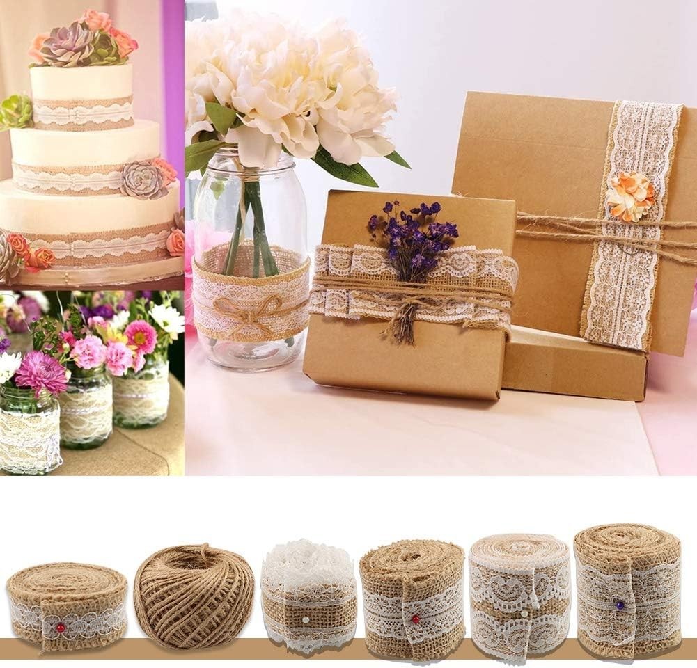 30PCS Rustic Burlap Flowers Set: Perfect for Weddings & DIY Crafts Elegance