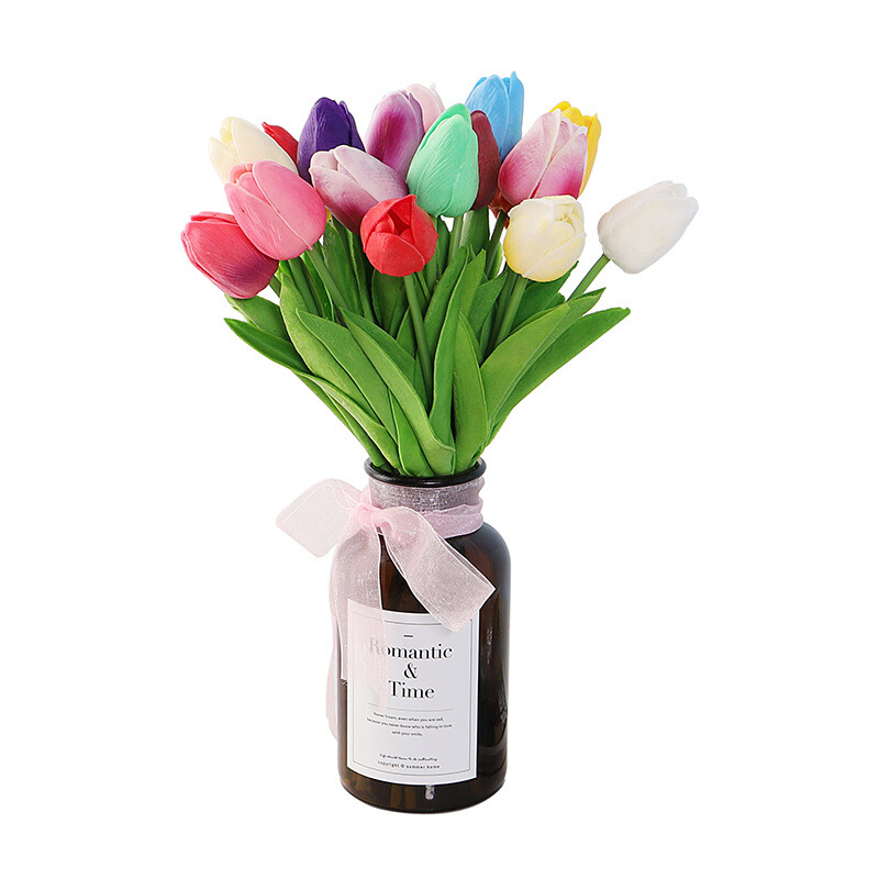 New Plastic Tulips Art Artificial Flowers For Home Decor Wedding Party Ceremony