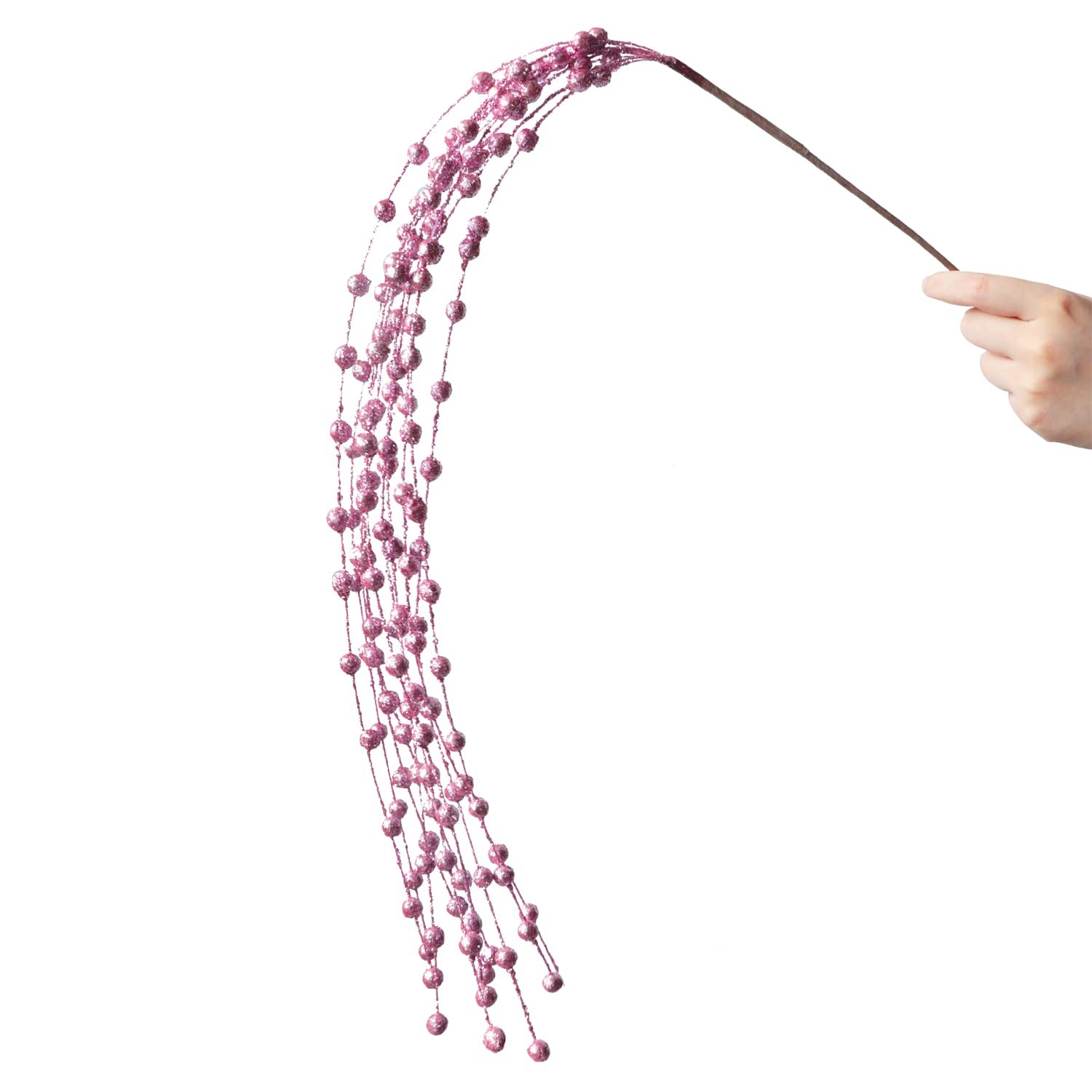 Glitter Christmas Picks Sprays Set of 6 Artificial Glitter Berry Stems Decora…