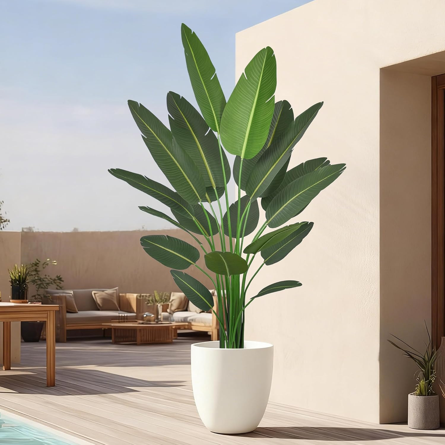 7FT Bird of Paradise Artificial Plant, 84″ Tall Artificial Plants Indoor with 19