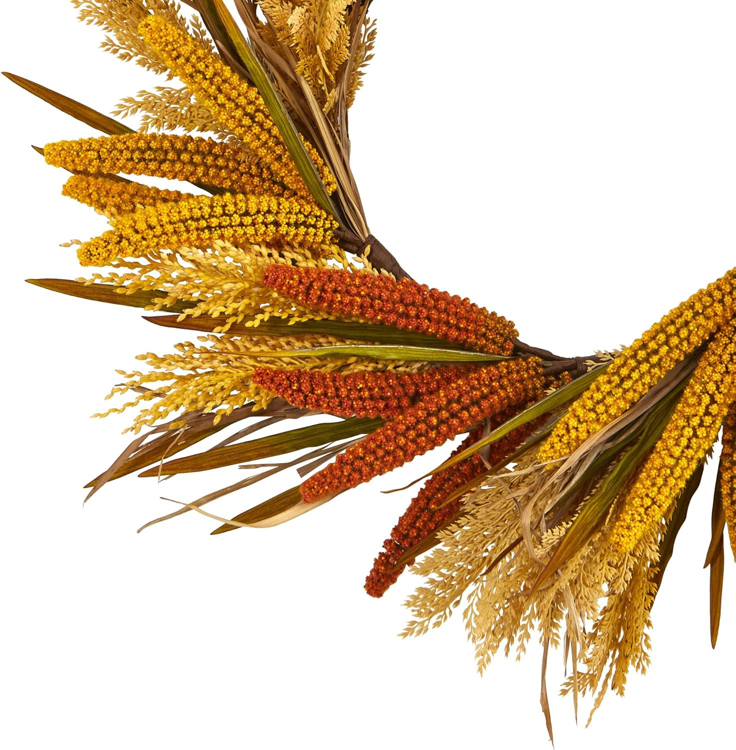 25″ Sorghum Harvest Wreath – Beautiful Fall Decor for Your Home
