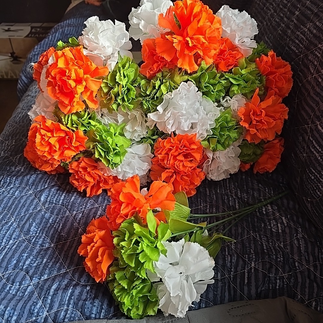 CelebrateIt 10 Picks Artificial Flower White Orange Green… K