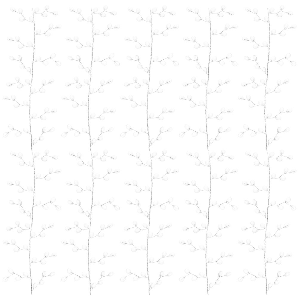 White Acrylic Beads Flower Stems for Bridal Decor and Elegant Flower Arrangement