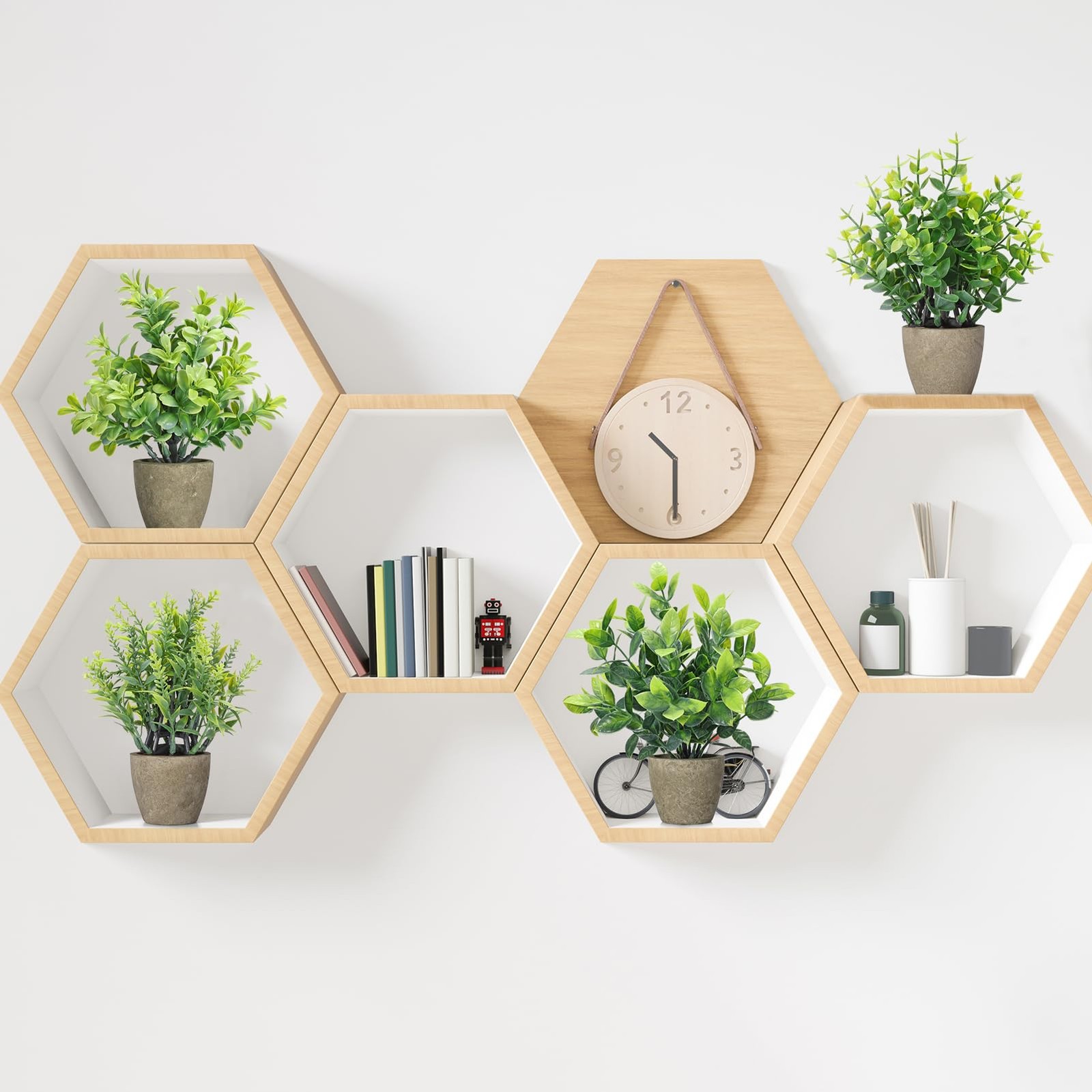 4 Pack Fake Plants Ceramic Mini Artificial Greenery Potted Plants for Home De…