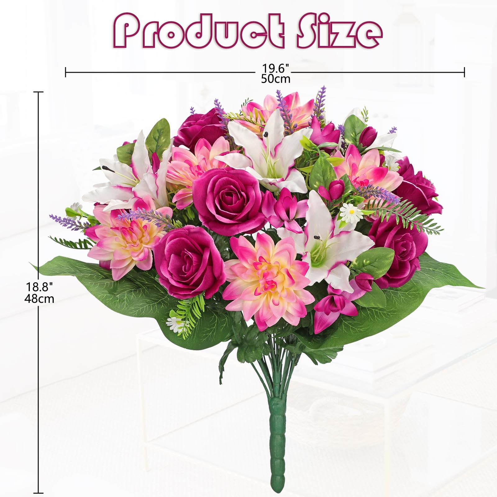 Artificial Flowers for Cemetery, Cemetery Flowers for Grave, Weather Resistan…