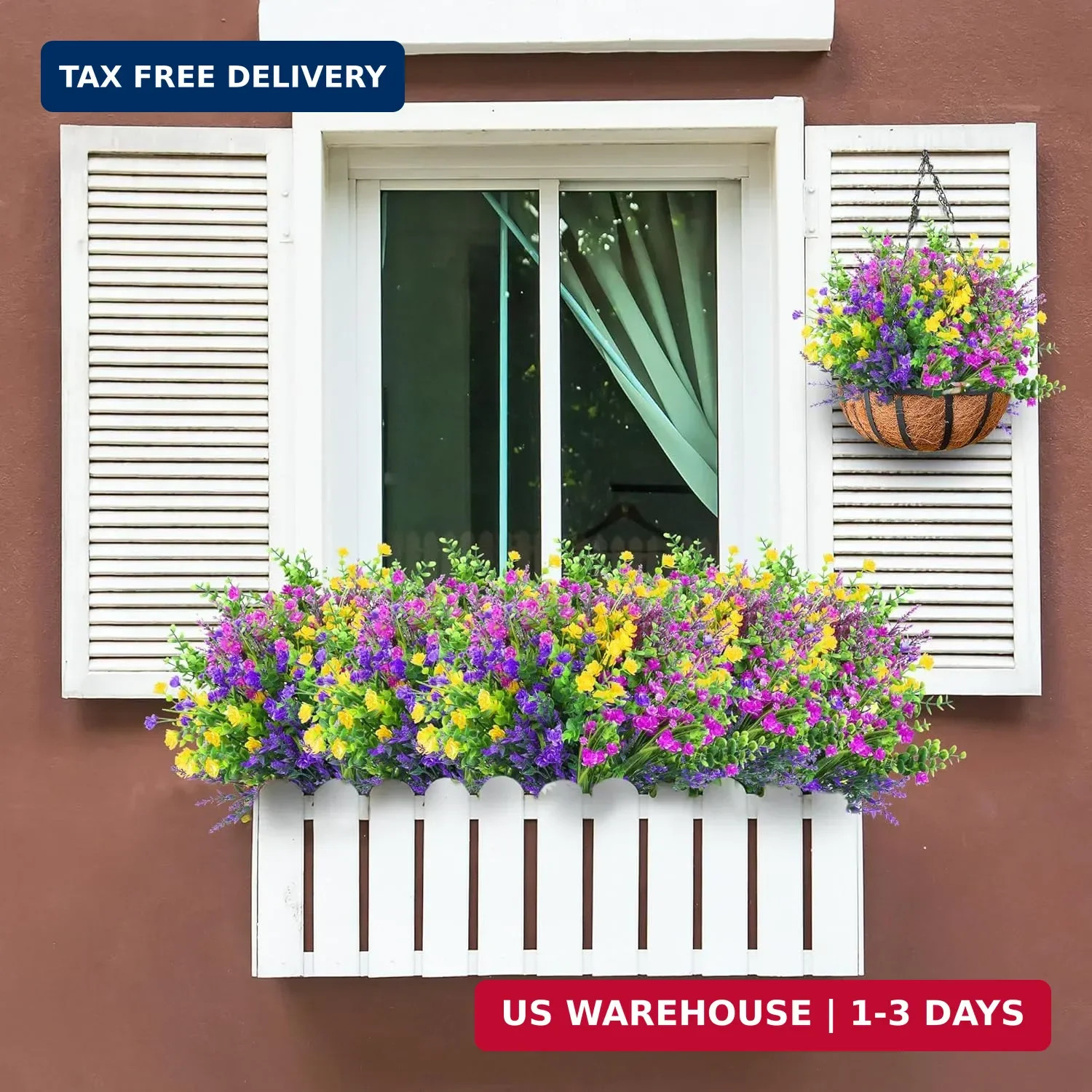 Sggvecsy Artificial Flowers for Outdoors 12 Bundles UV Resistant Boxwood Shrubs