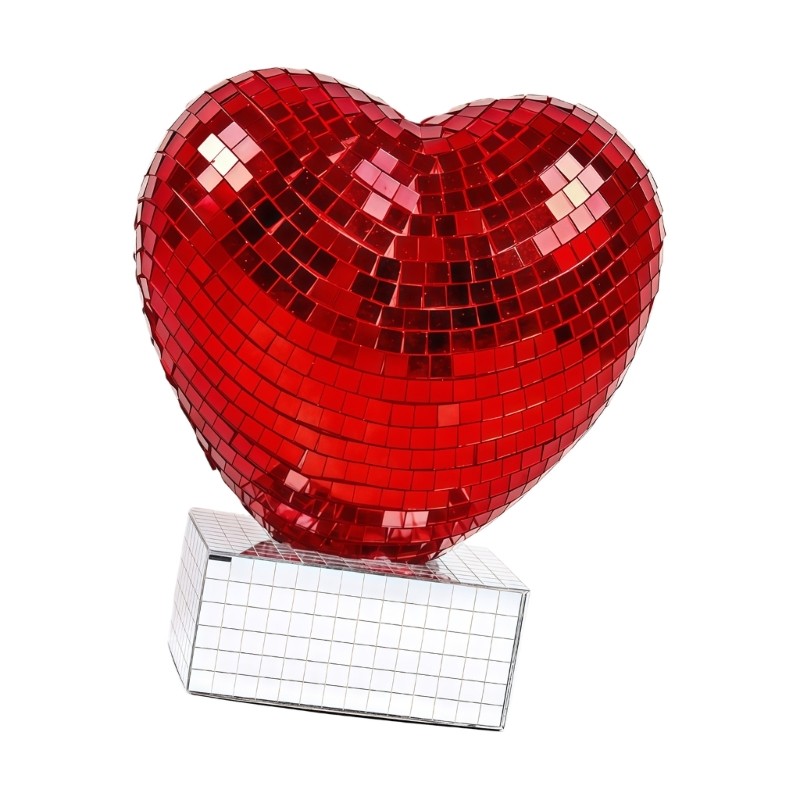 Elegant Heart Shape Glass Decoration for Romance Event Like Anniversaries Gifts