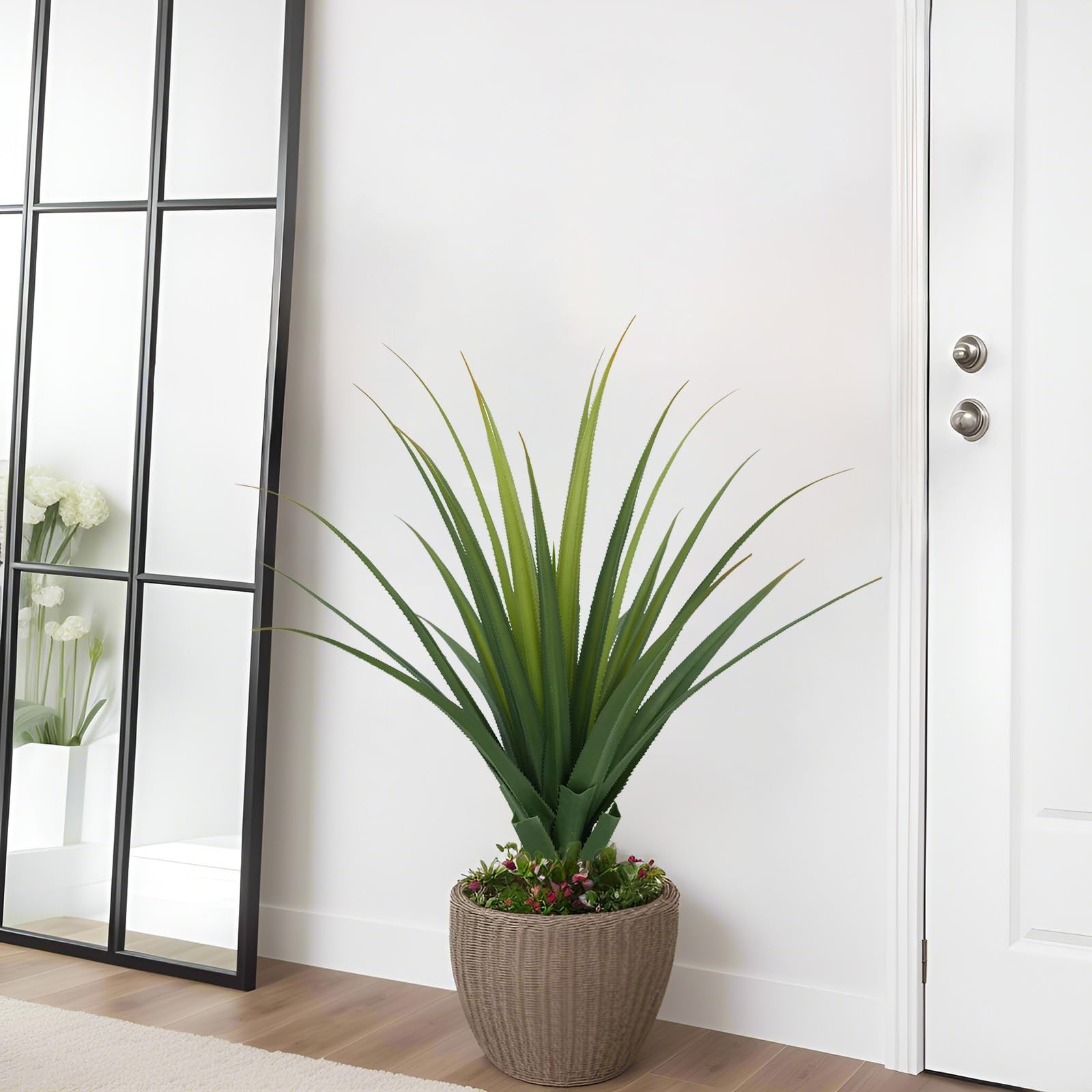 3FT Artificial Agave Plant – Realistic Faux Spiked Agave Plants,Artificial Pl…