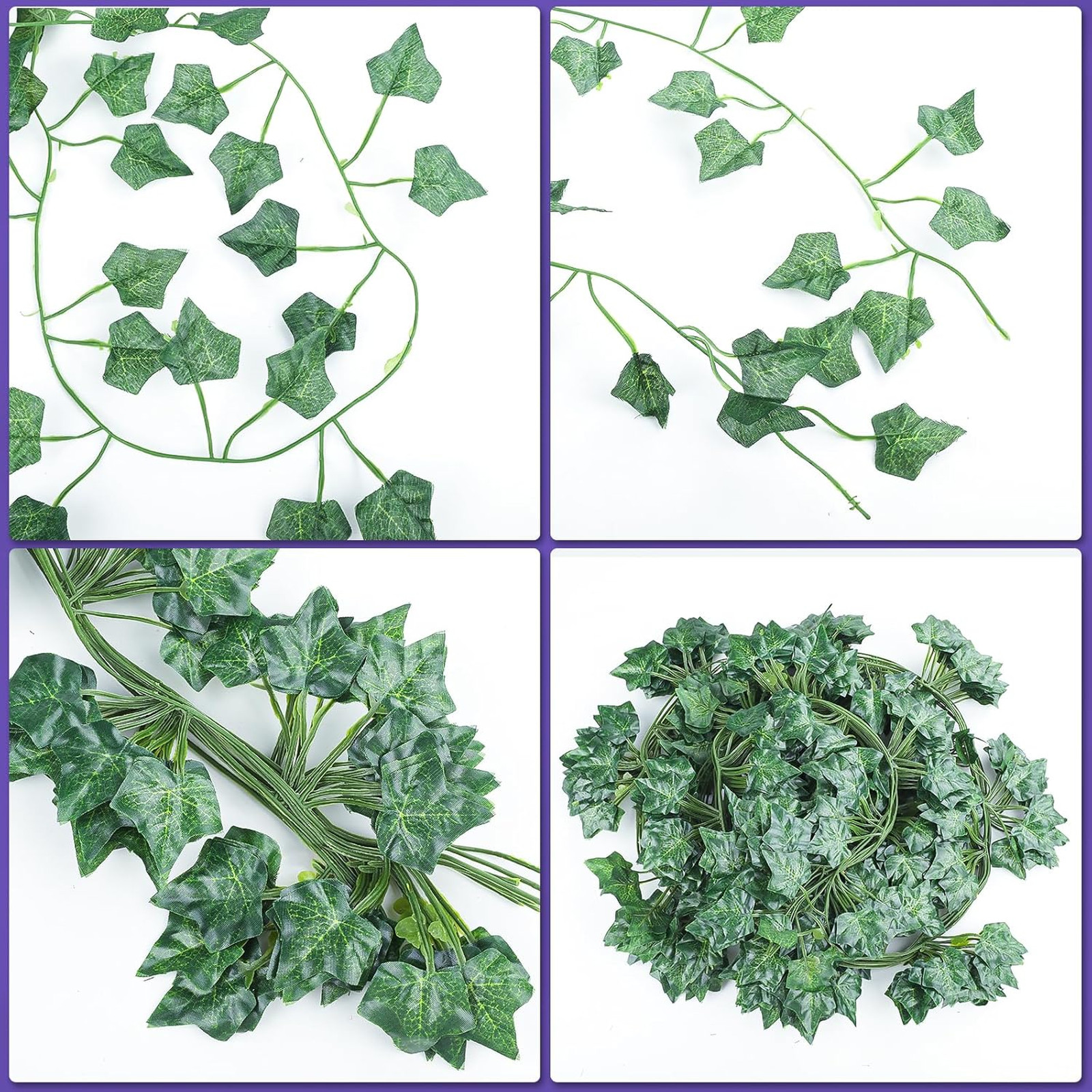 Artificial Ivy Vines Garland Pack of 18 7 Feet Long Green Leaves for Wedding