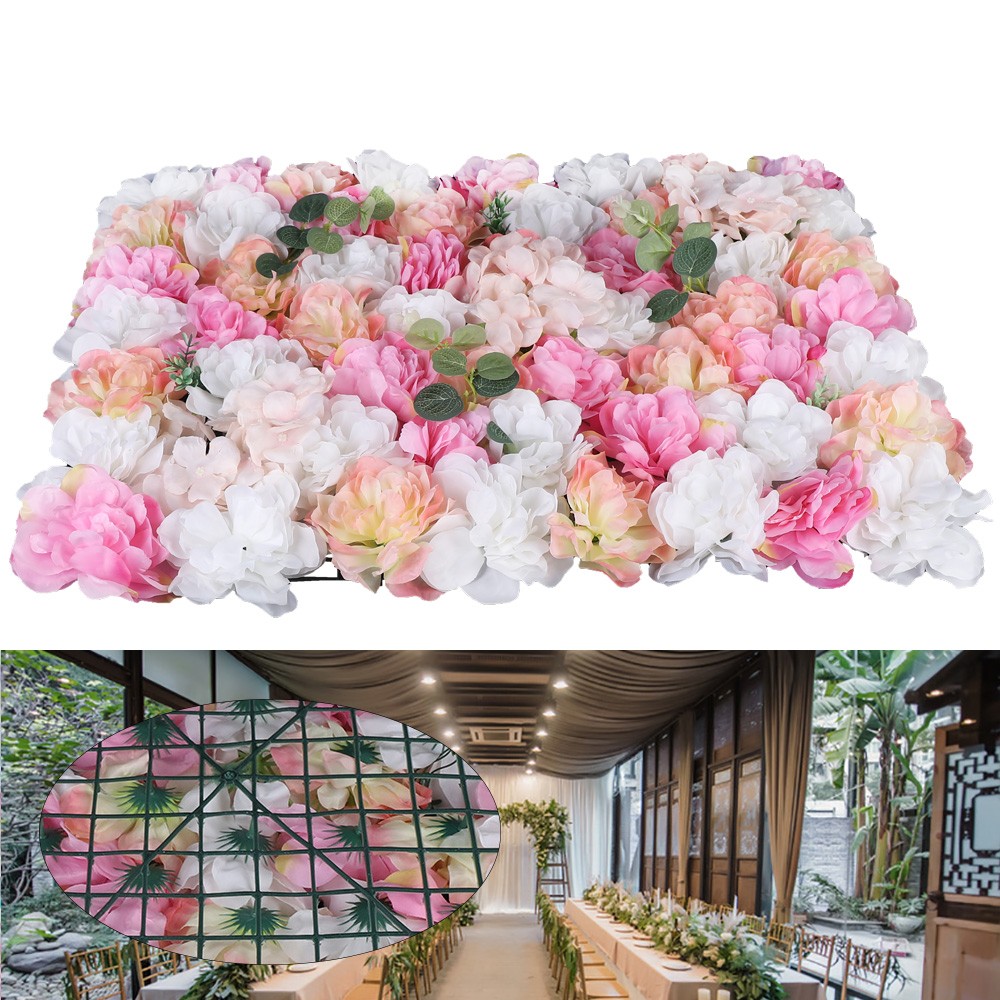 12Pcs Flower Wall Panels Artificial Flower Panels Fake Flower Wall Decoration