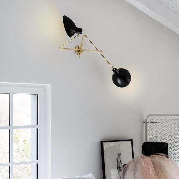 Swing Arm Vintage Wall Sconce Stilnovo Style tow Light Articulated Reading Sc