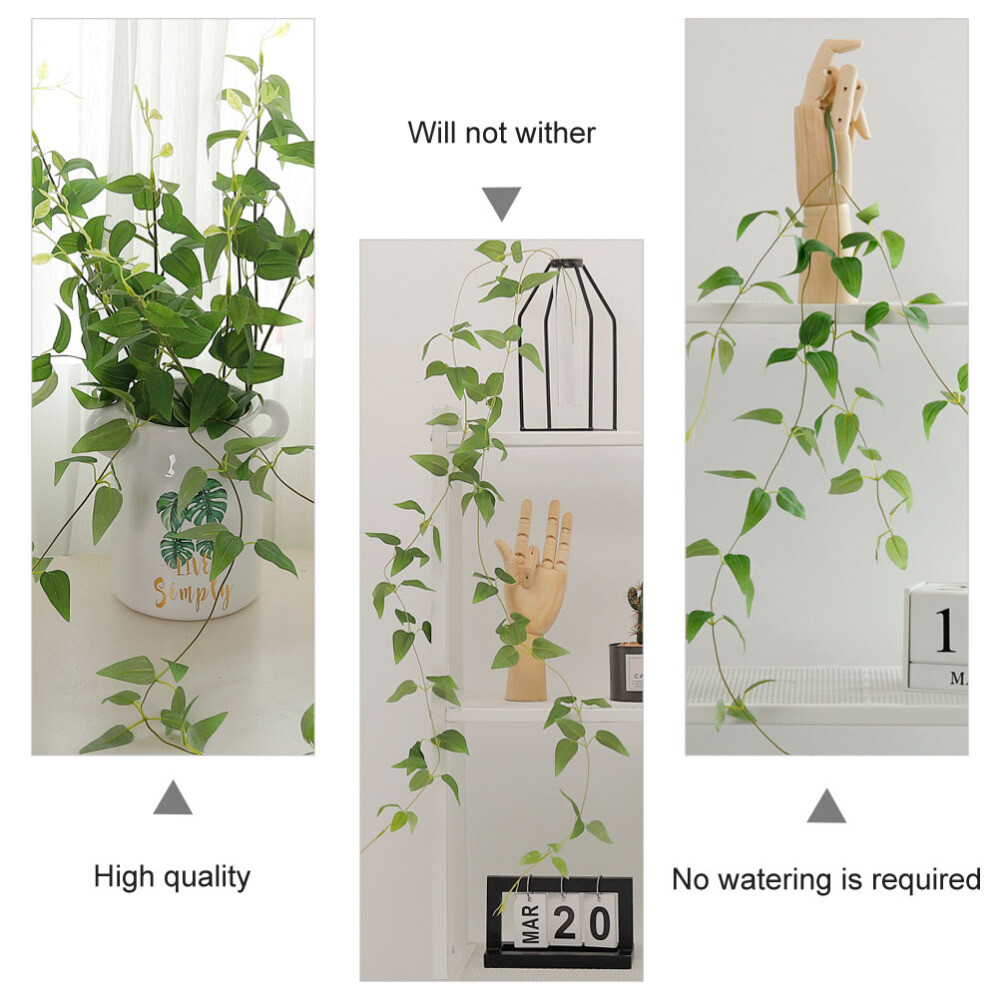 Green Artificial Clematis Rattan Adornment Simulated Plant for Home Decor