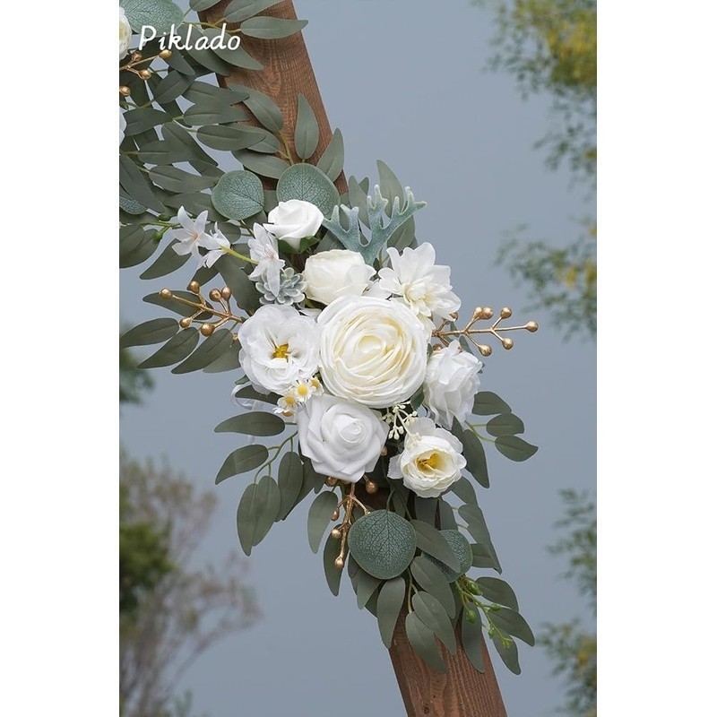 Large Wedding Flower Swag Decoration Faux Silk Foam Floral Arch Ornament Set New