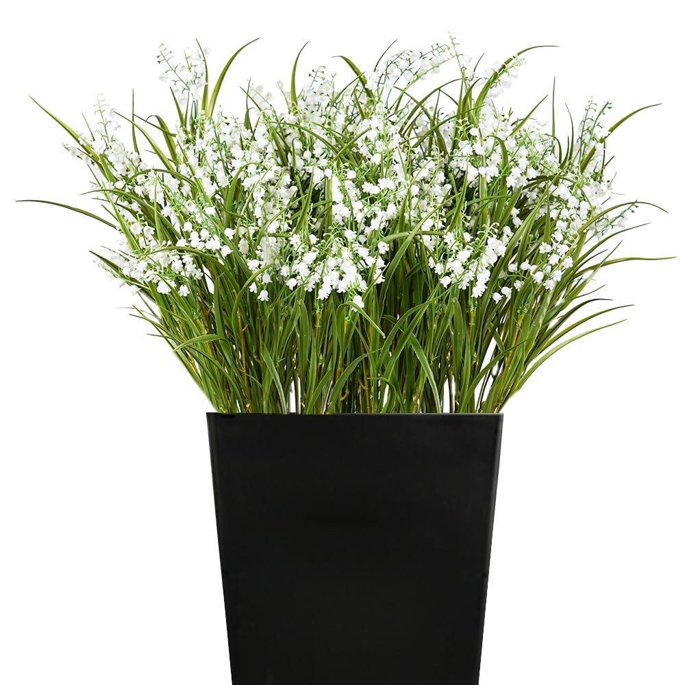Melorca&Guilla Artificial Plants 6PCS 21.5“ Fake Tall Onion Grass,Faux Grass …