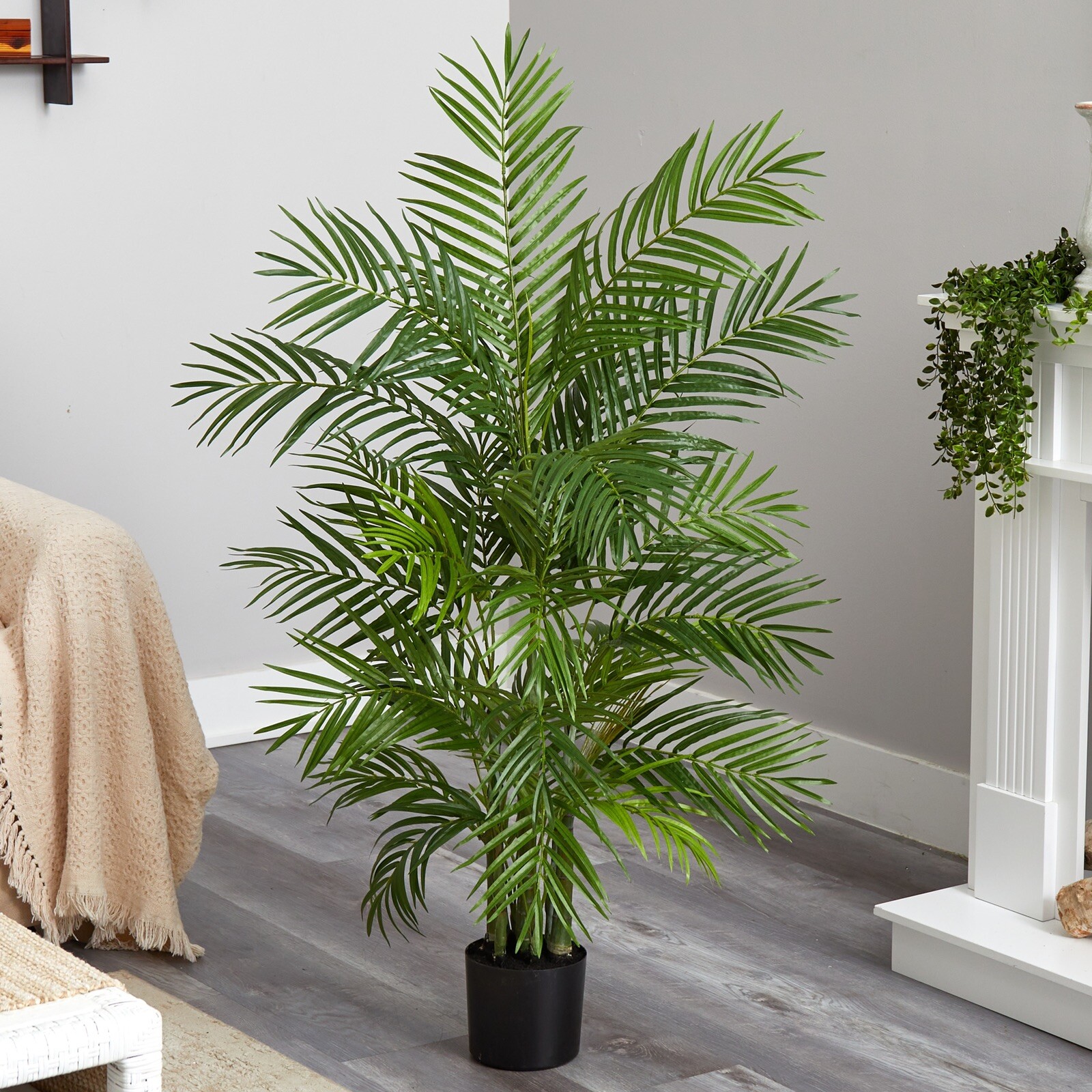 4′ Areca Artificial Palm Tree w/7 Trunk & 736 Lvs Home Office Decor. Retail $130