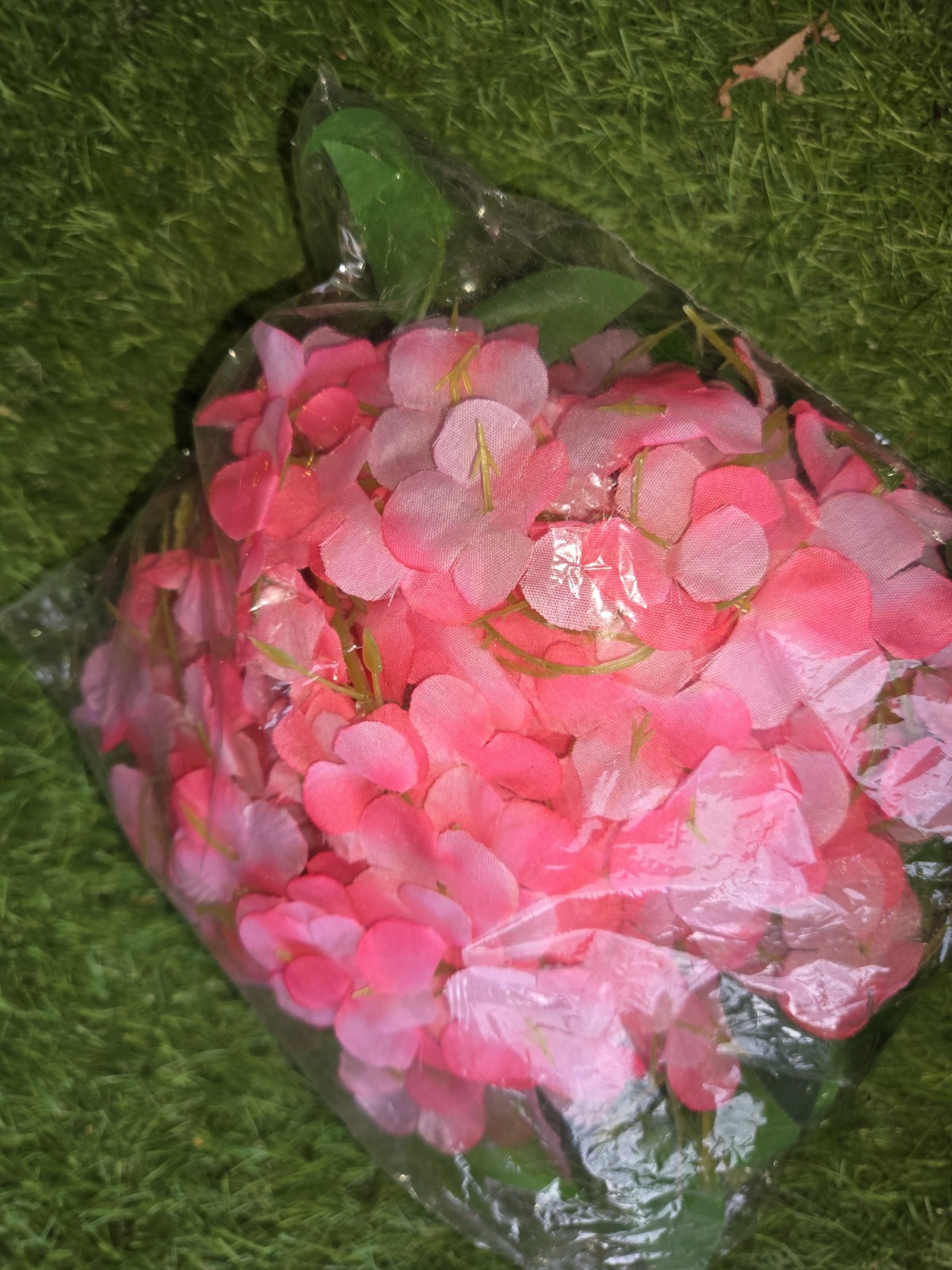 Lot of 4 Artificial Pink Hydrangea Bouquets Faux Floral Home Wedding Decor