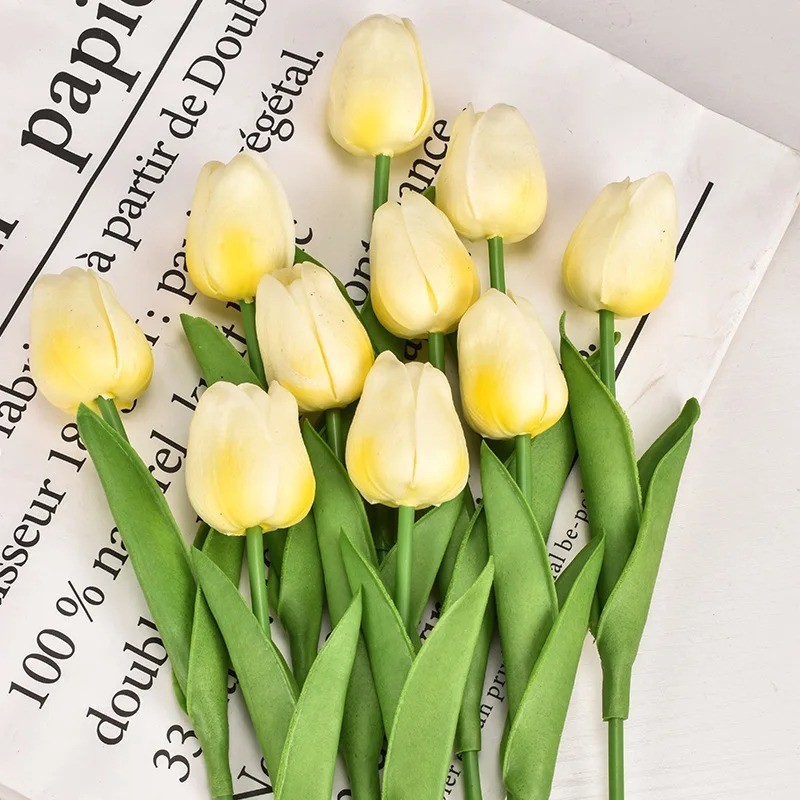 Real Touch Artificial Tulips Bridal Home Wedding Party Festival Decor USA-10 PCS
