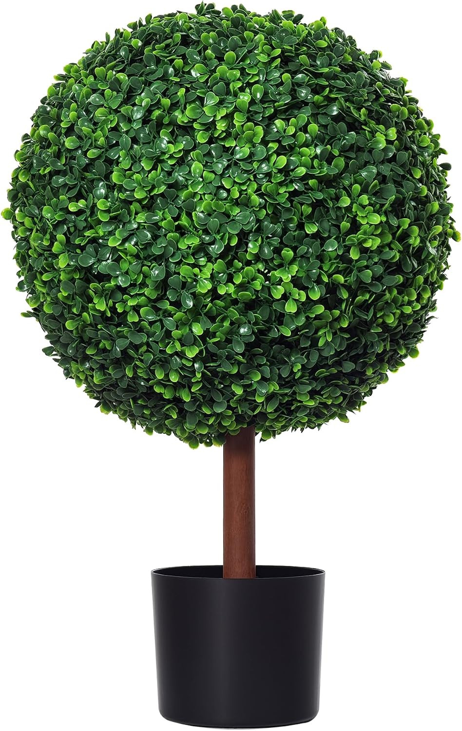 23.5″ Artificial Boxwood Topiary Ball Tree Nursery Pot Included | Fake Decorativ