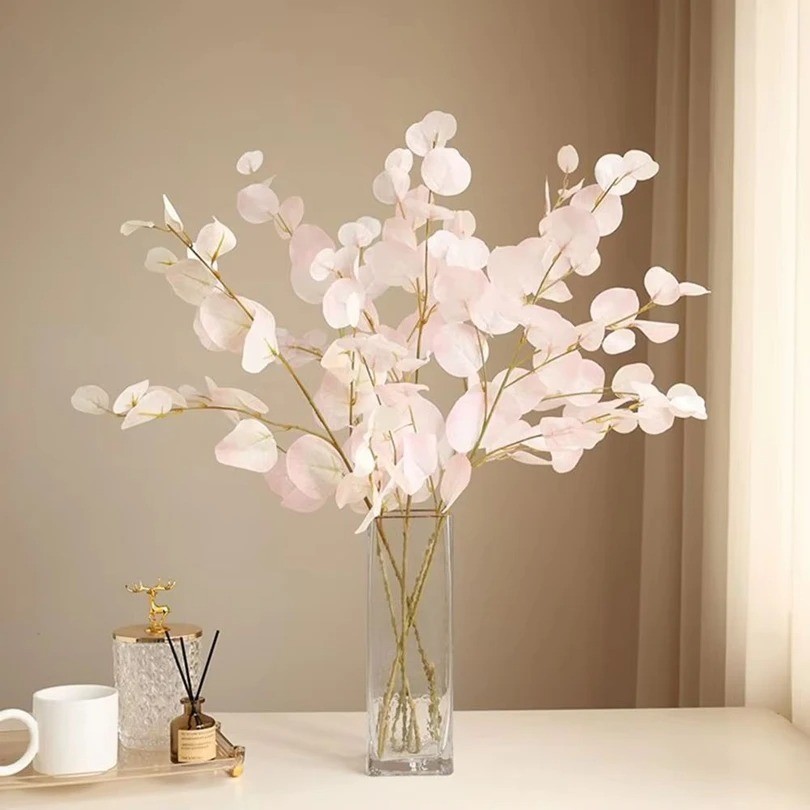 Artificial Eucalyptus Long Stem Leaves Money Plant Wall Home Wedding Decor