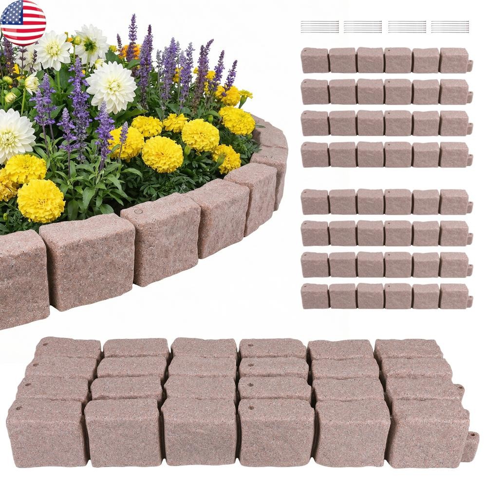Faux Stone Landscape Edging Garden Fence Imitation Stone for Home Improvement