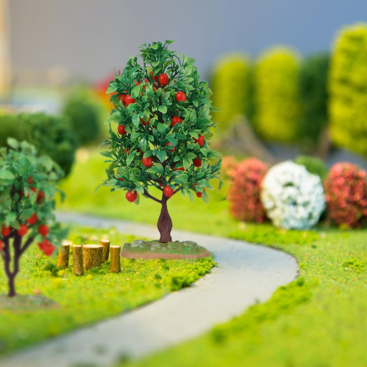 2pcs Mini Artificial Trees Plastic Small Tree Models for Train Scenery Dioram…