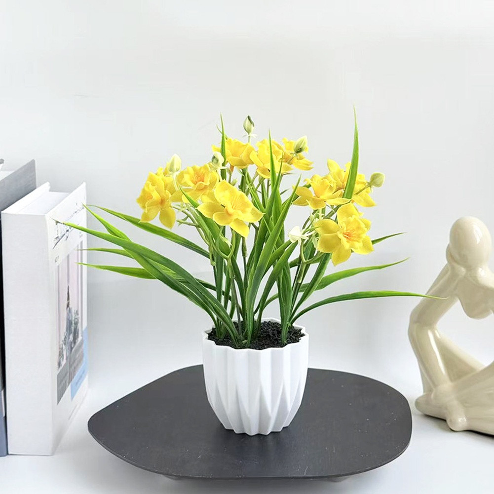26.5 x 9.5cm Narcissus Flower Arrangement in Pot for Indoor Floral Styling