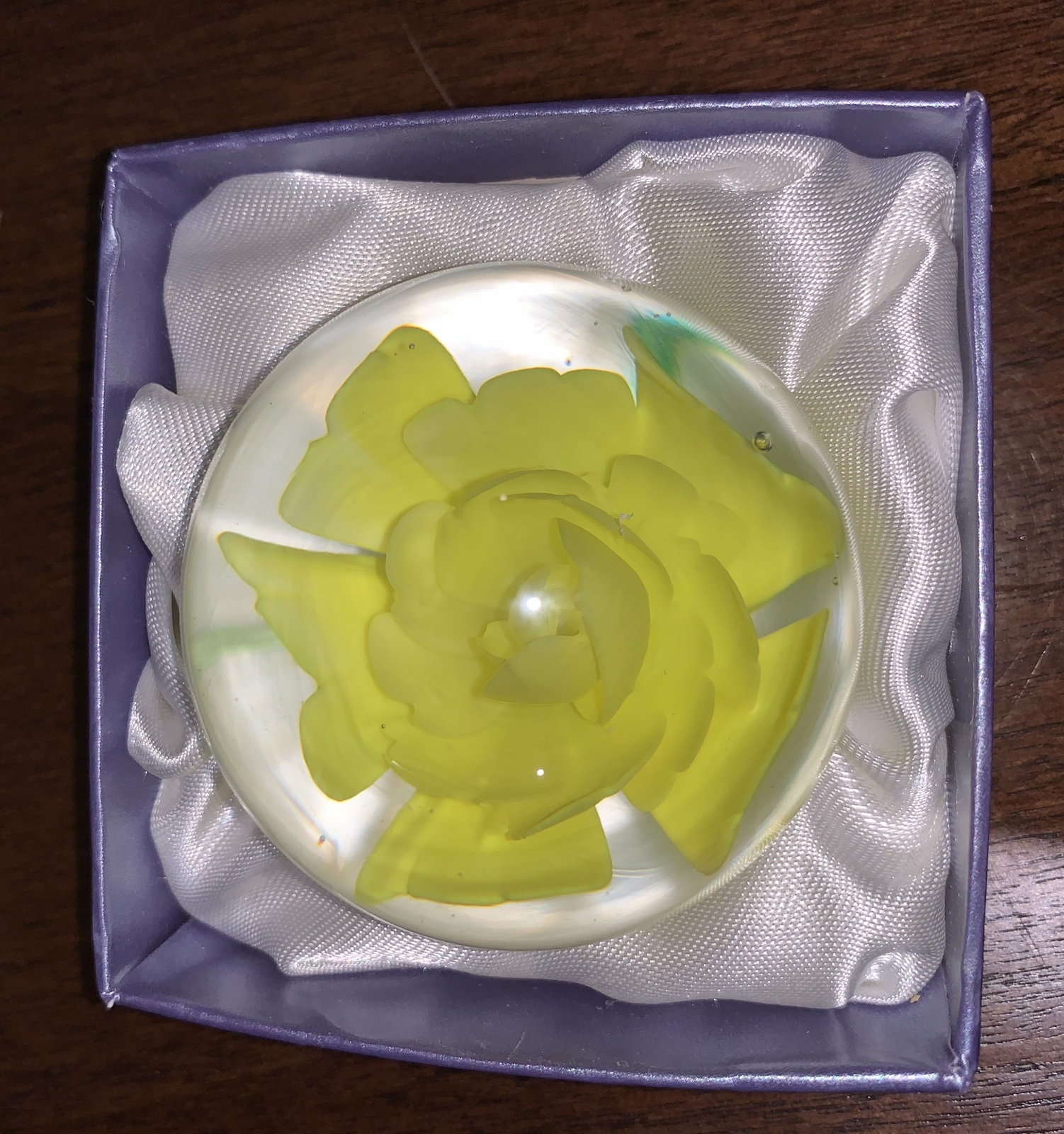 Rose Glass Paperweight Gift for Mum Unique birthday or anniversary gift