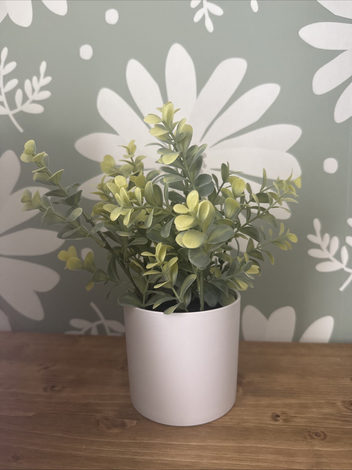 Small potted faux plant