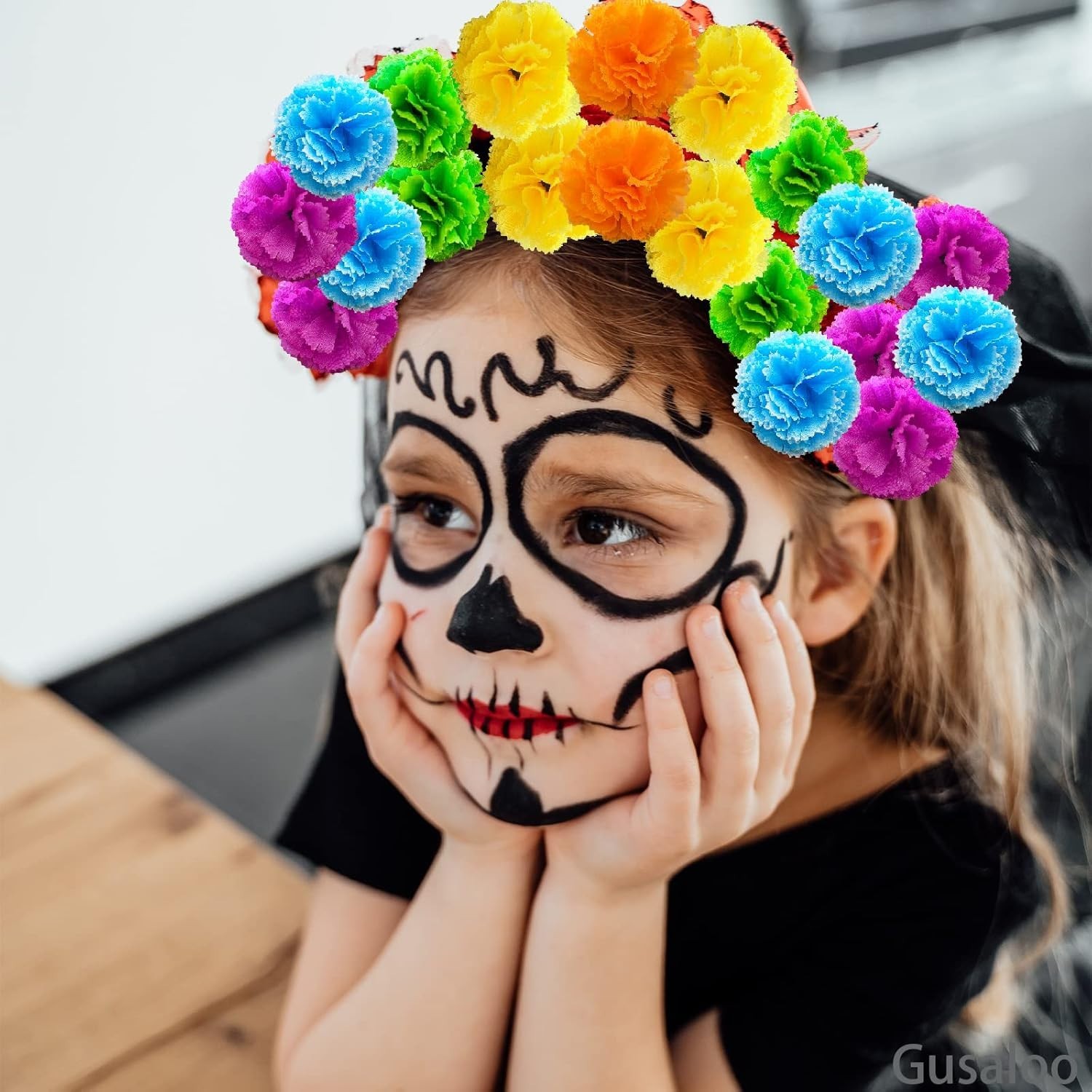 Decorative Silk Marigold Flowers for Diwali, Halloween, and Celebrations