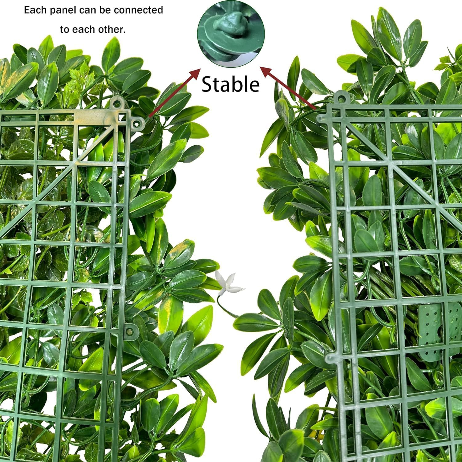 UV-Resistant Artificial Ivy Wall Roll – 40 Sqft Green Privacy Fence Screen